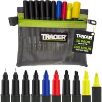Tracer TPMK10 2.0 Permanent Marker 10 Piece Kit with Case
